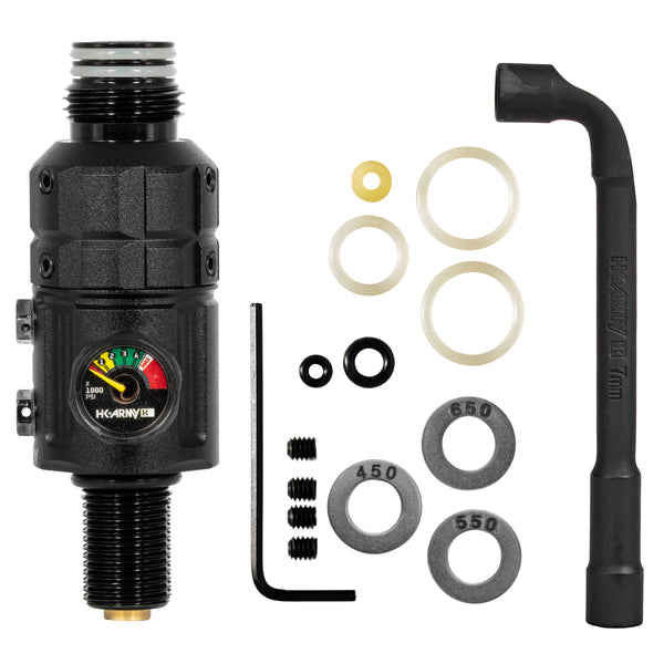 Turbine Pro Regulator - Long Body - Adjustable & Rotational - Black