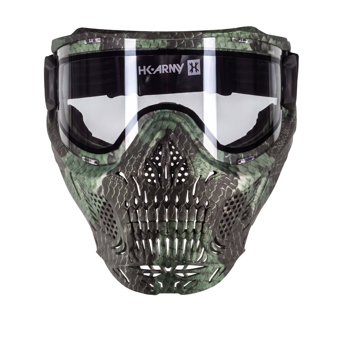 HSTL® Skull Goggle Snake Green w/ Clear Lens