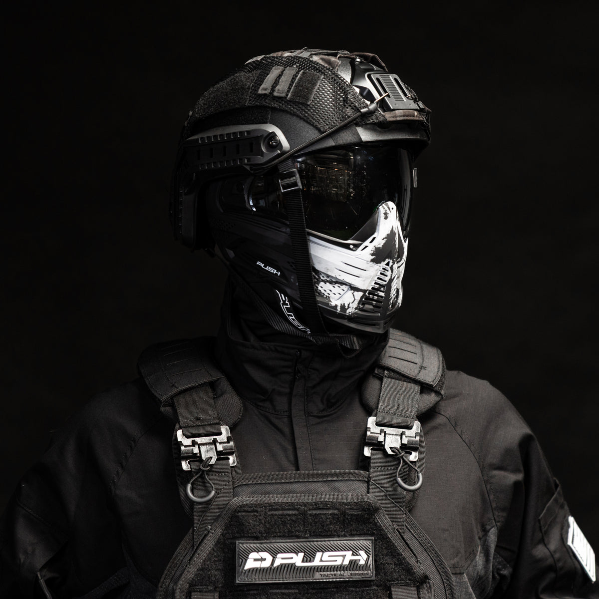 Unite Goggle Mk II - Warlord Omen (Black/White Skull) - Silver Lens