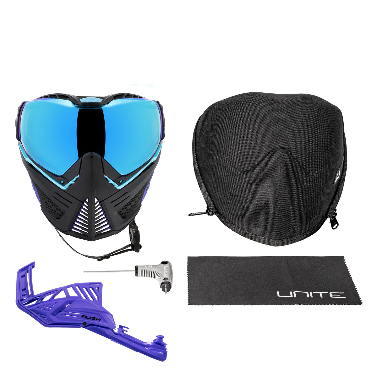 Unite Goggle Mk II - Nebula (Black/Turq/Purple) - Blue Lens