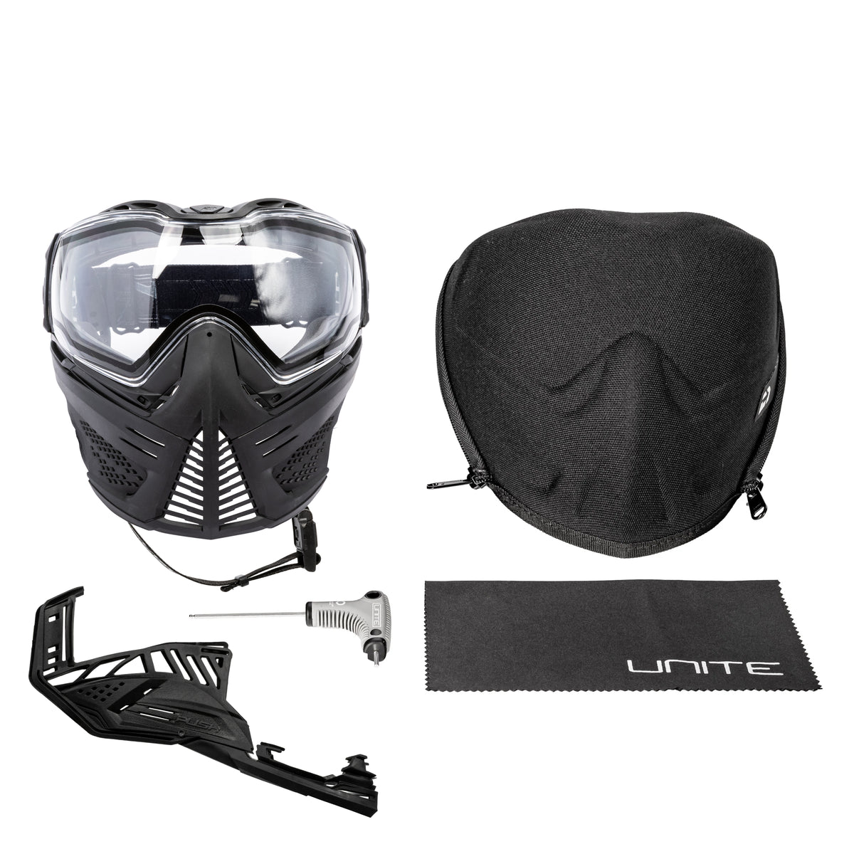 Unite Goggle Mk II - Watcher (Black/Black) - Clear Lens