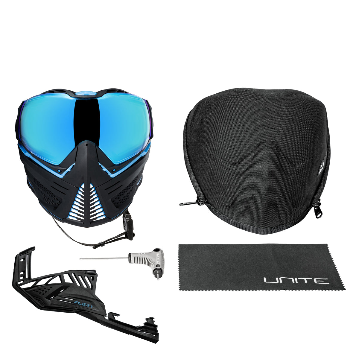 Unite Goggle Mk II - Vortex (Black/Blue) - Blue Lens