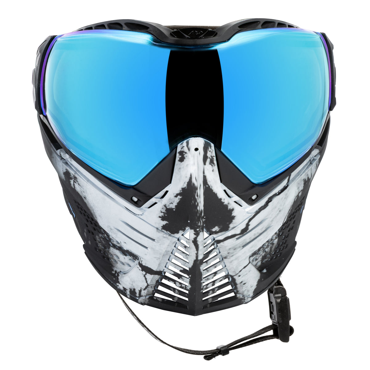 Unite Goggle Mk II  - Warlord Soul (Black/White Skull) - Blue Lens