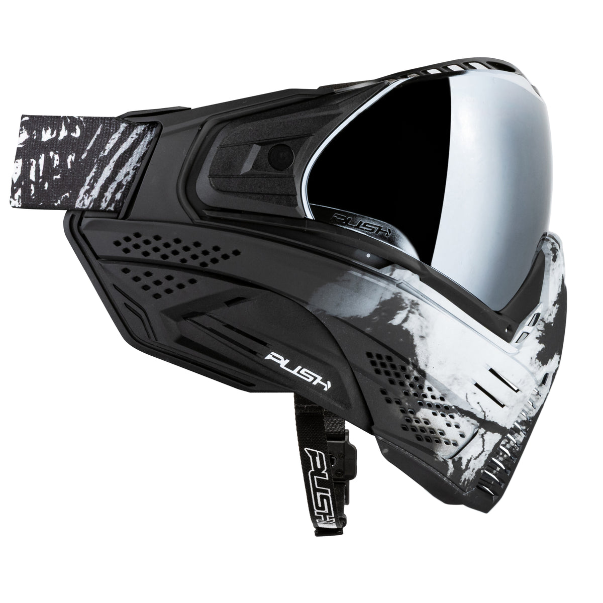 Unite Goggle Mk II - Warlord Omen (Black/White Skull) - Silver Lens