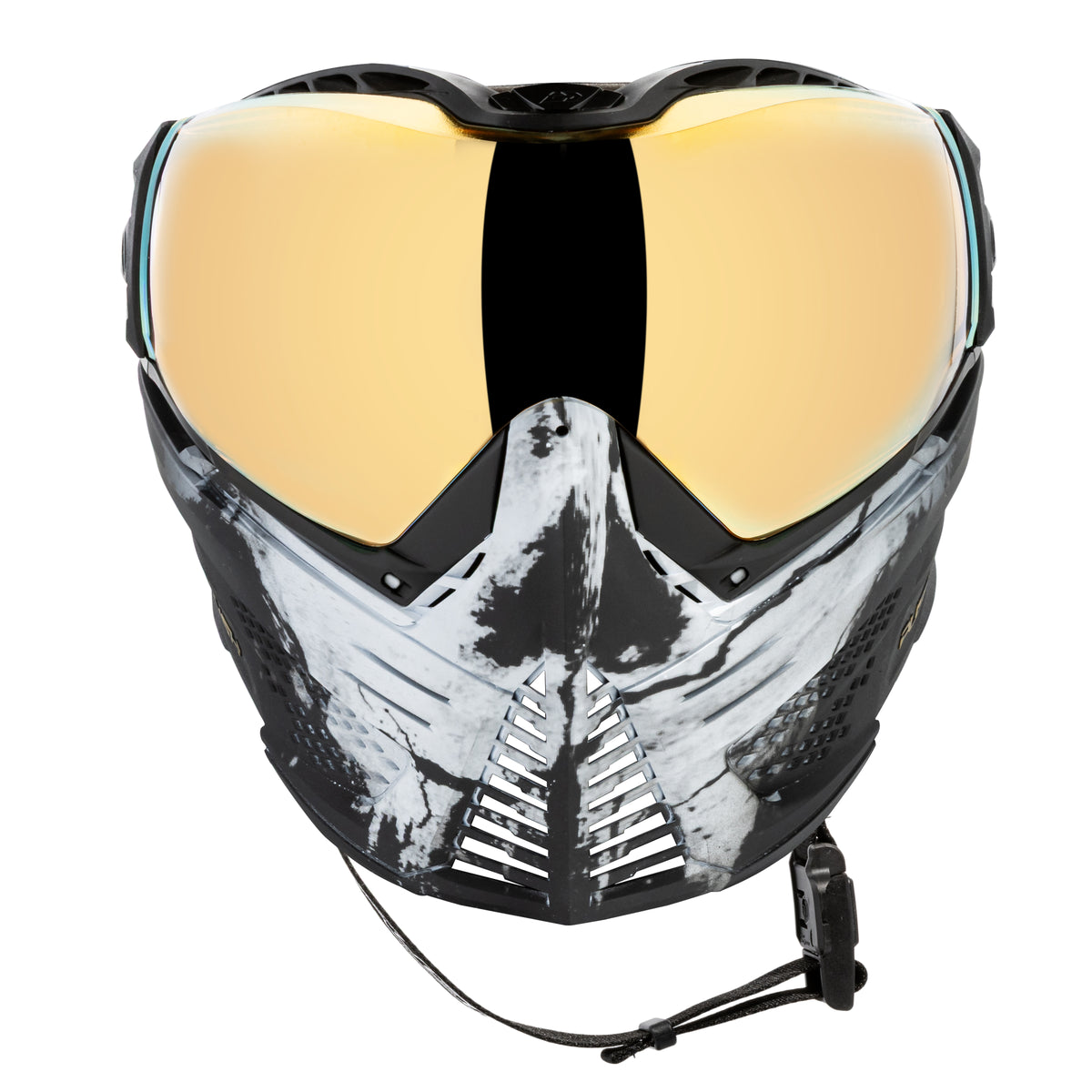 Unite Goggle Mk II - Warlord Enforcer (Black/White Skull) - Gold Lens