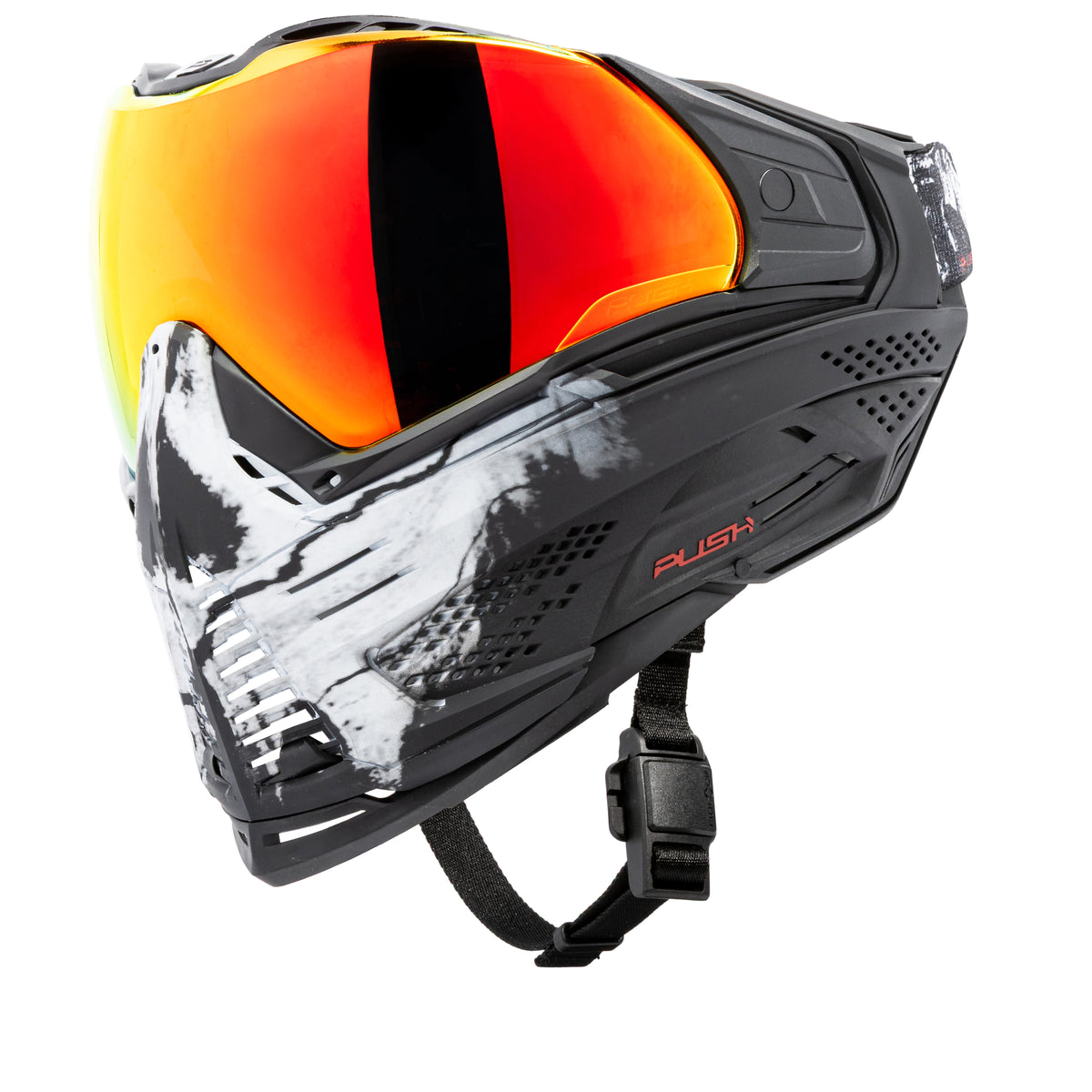 Unite Goggle Mk II - Warlord Viper (Black/White Skull) - Red Lens