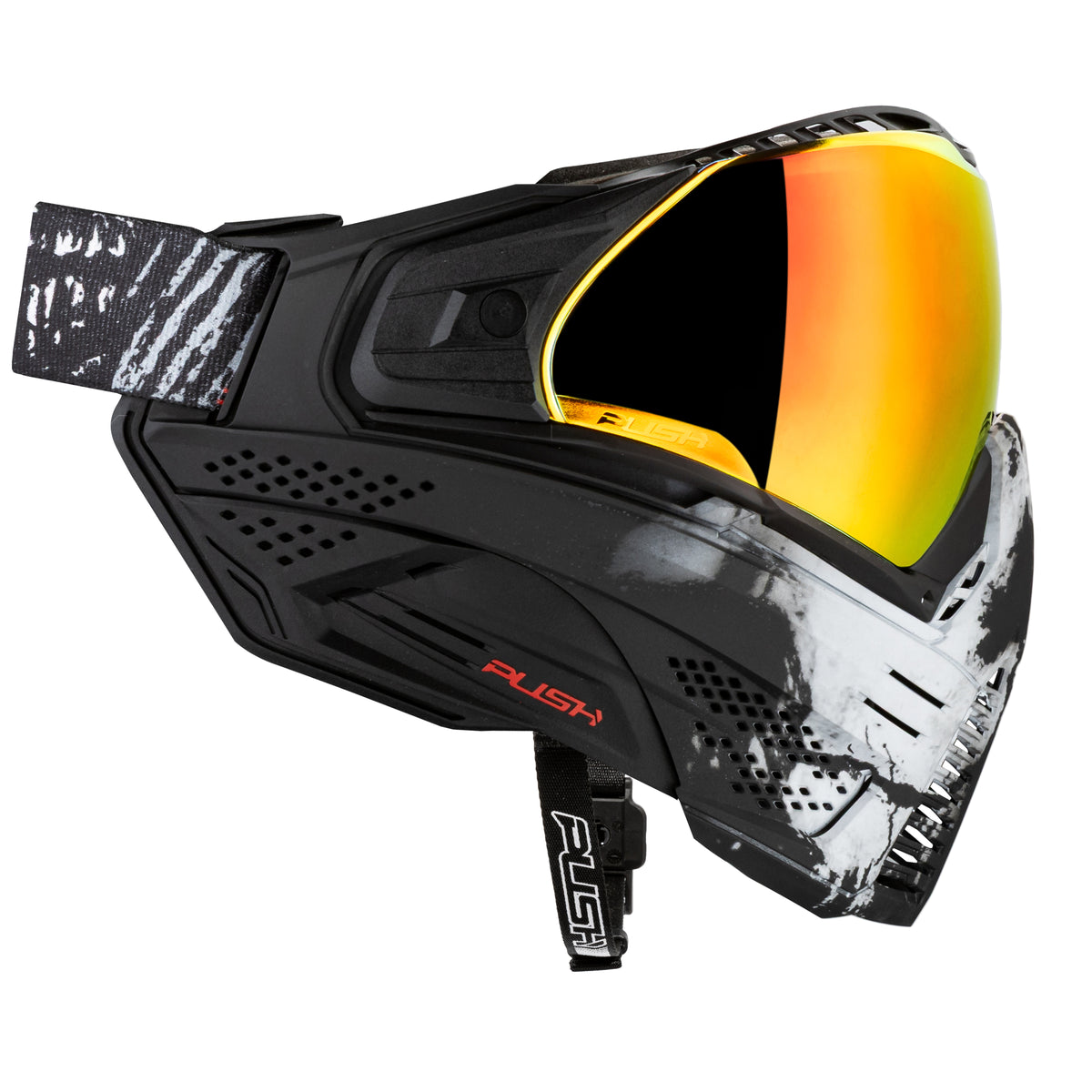 Unite Goggle Mk II - Warlord Viper (Black/White Skull) - Red Lens