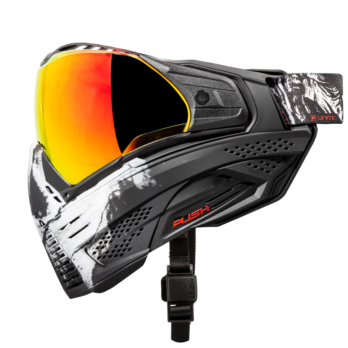 Unite Goggle Mk II - Warlord Viper (Black/White Skull) - Red Lens