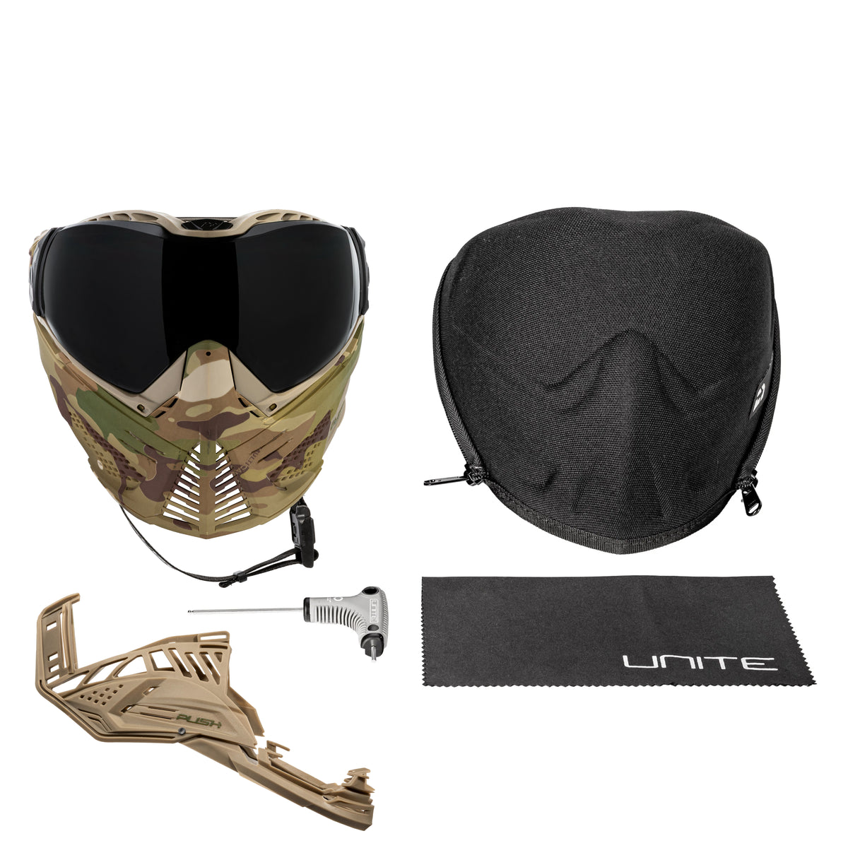 Unite Goggle Mk II - Combat (Camo/Tan) - Smoke Lens