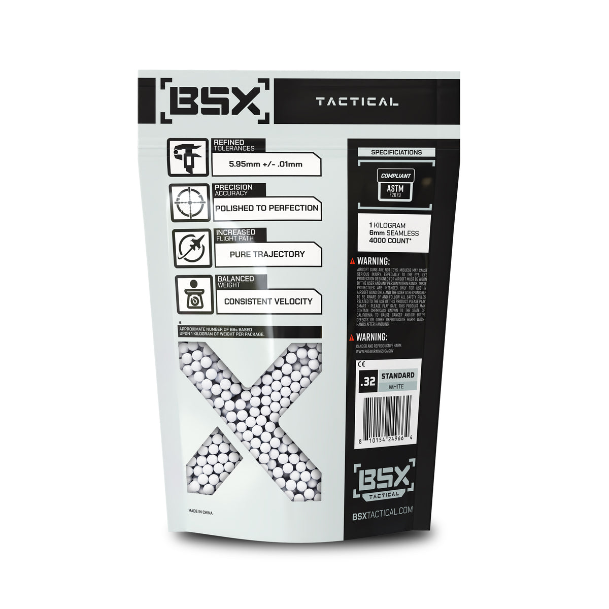BSX BBs 0.32g - 3,125ct - White