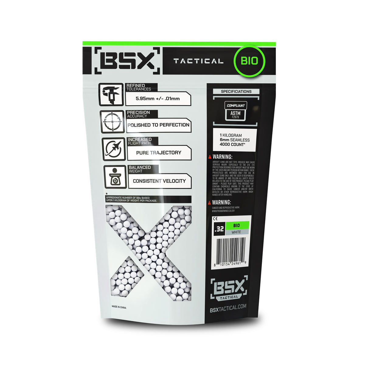 BSX BBs Bio 0.32g - 3,125ct - White