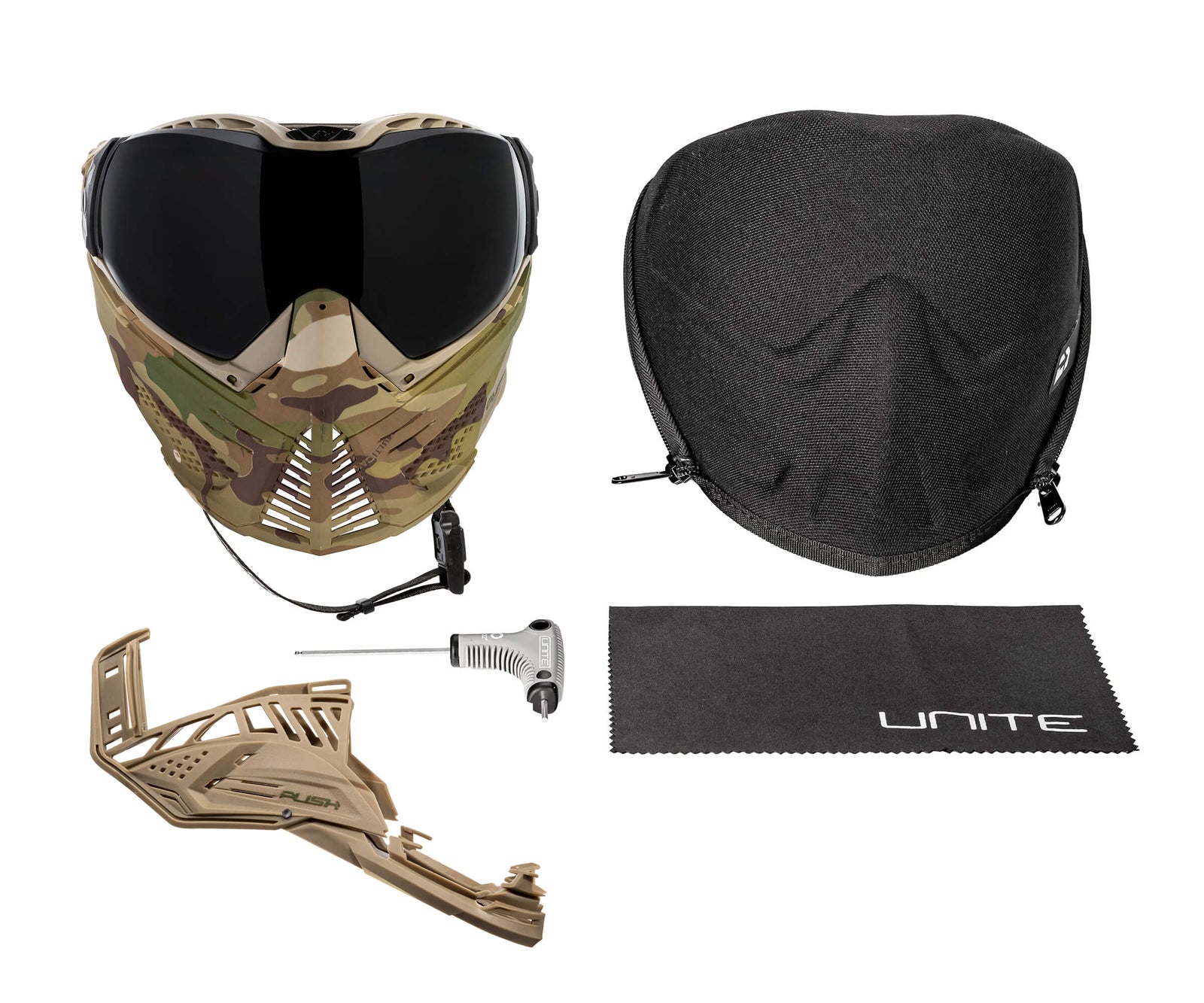Unite Goggle Mk II - Combat (Camo/Tan) - Smoke Lens