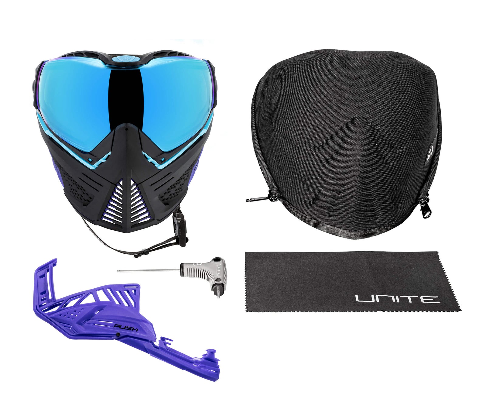 Unite Goggle Mk II - Nebula (Black/Turq/Purple) - Blue Lens