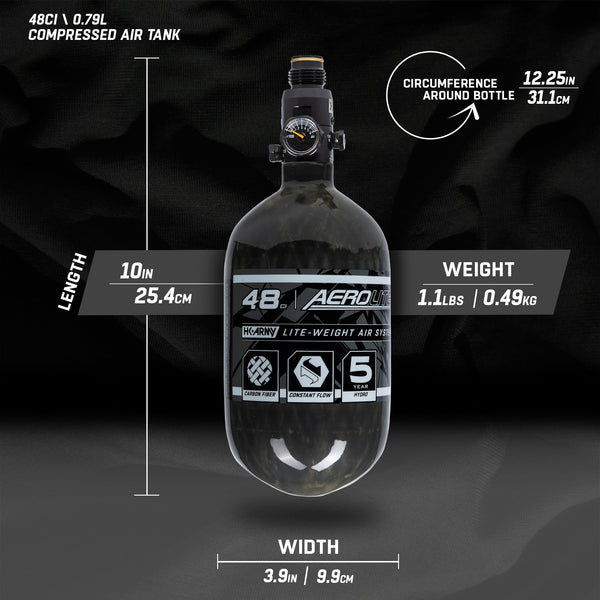 AeroLite Carbon Fiber Tank - 48ci / 4500psi  - Smoke