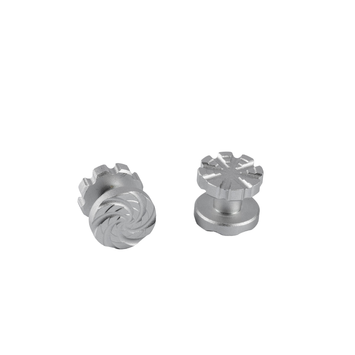 Machined Goggle Screw Set "Cyclone" Silver