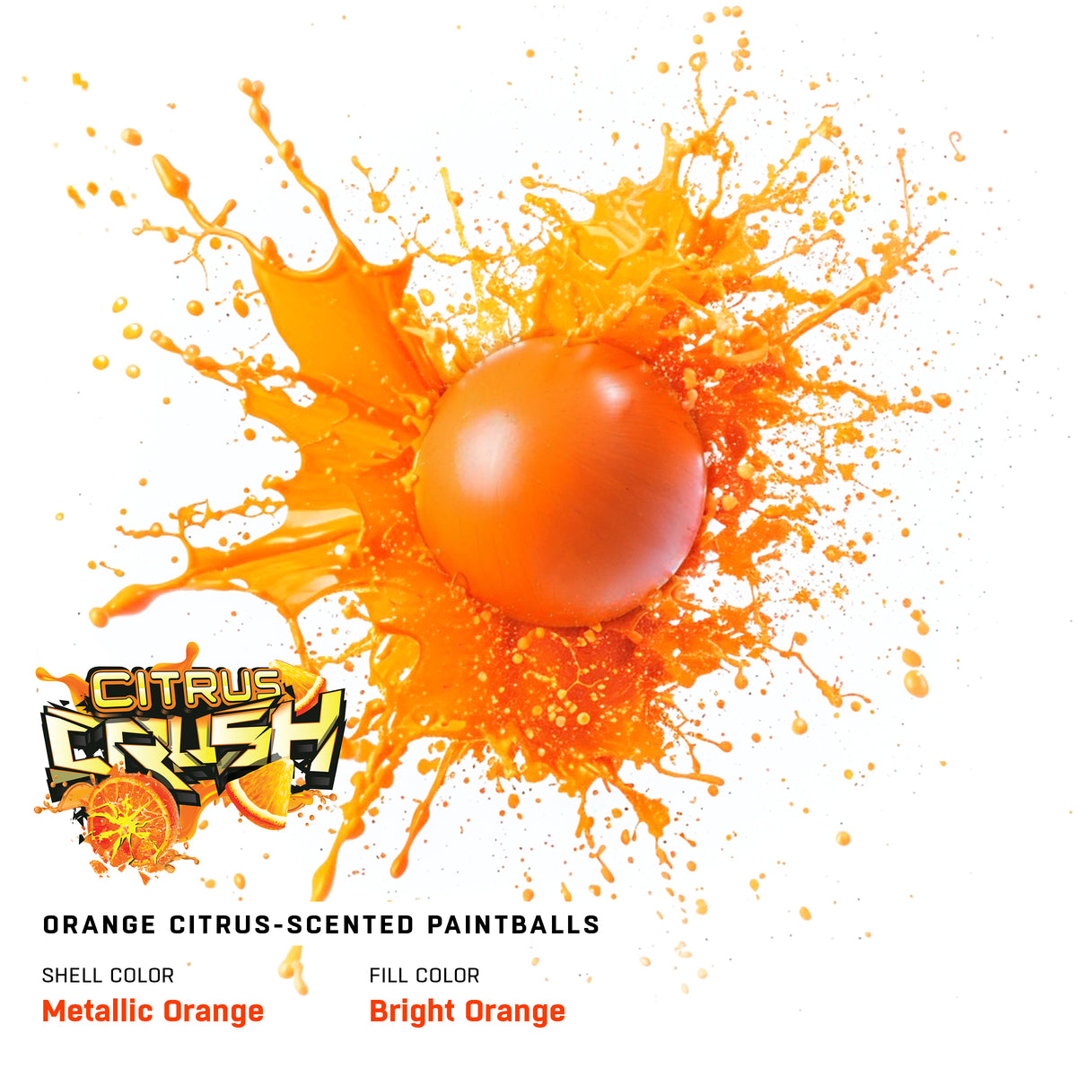 500rd Scented Paintballs - Citrus Crush