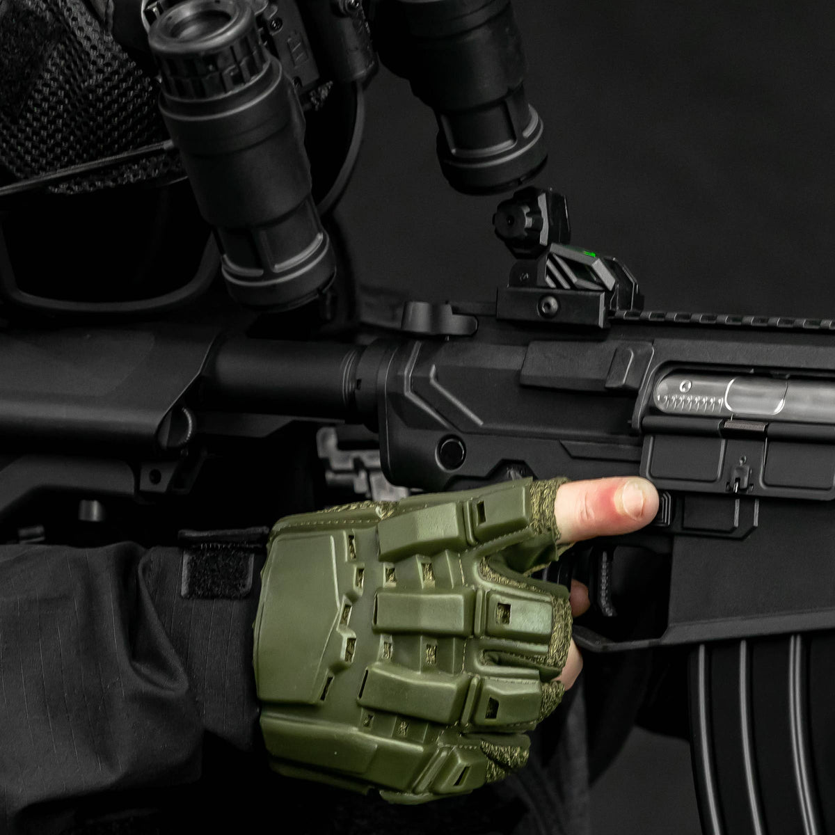 BSX - Half Finger Glove - Olive