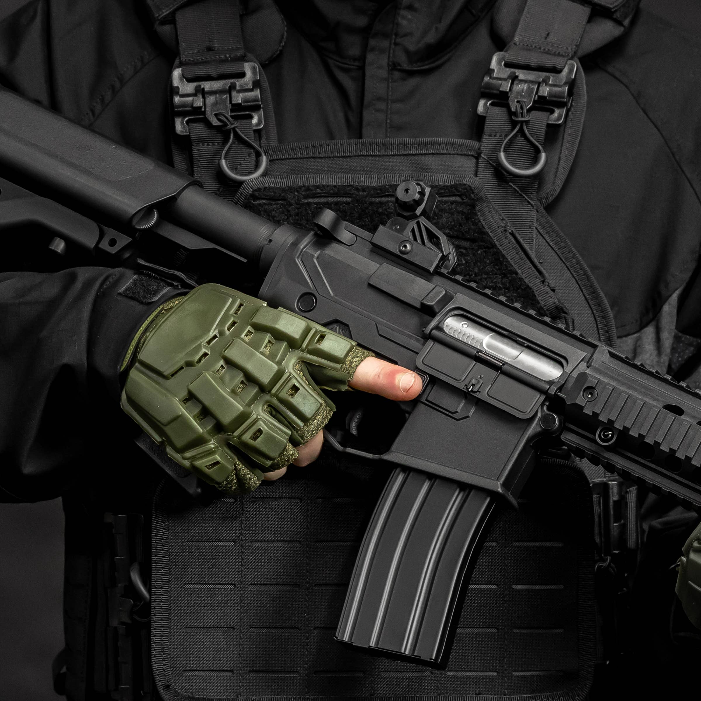 BSX - Half Finger Glove - Olive | HK Army