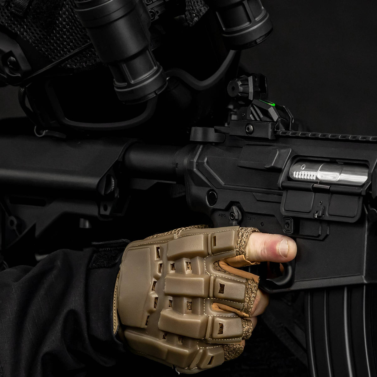BSX - Half Finger Glove - Tan