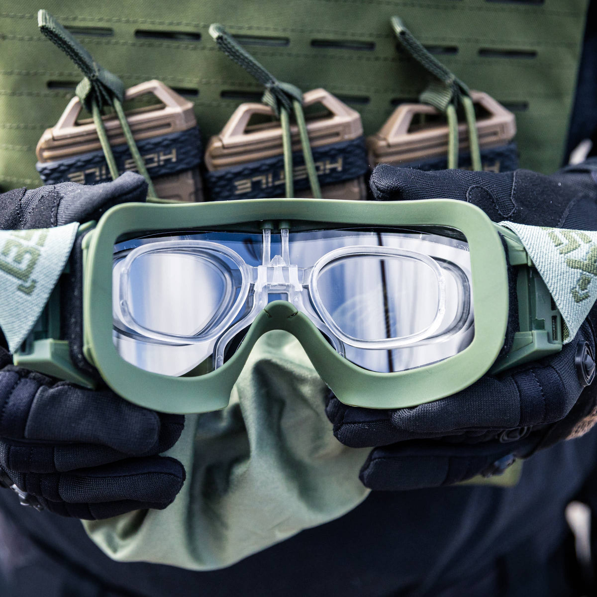 BSX Tango Goggle - Standard w/ Multiple Lenses - Olive