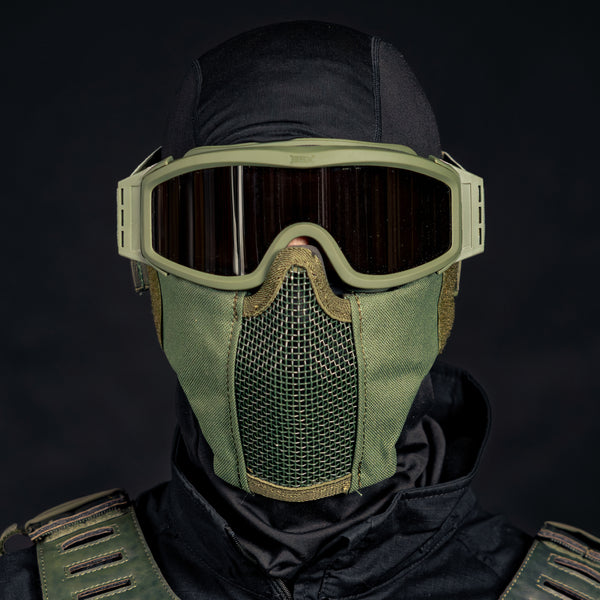 BSX Outlaw Mesh Mask - OD Green