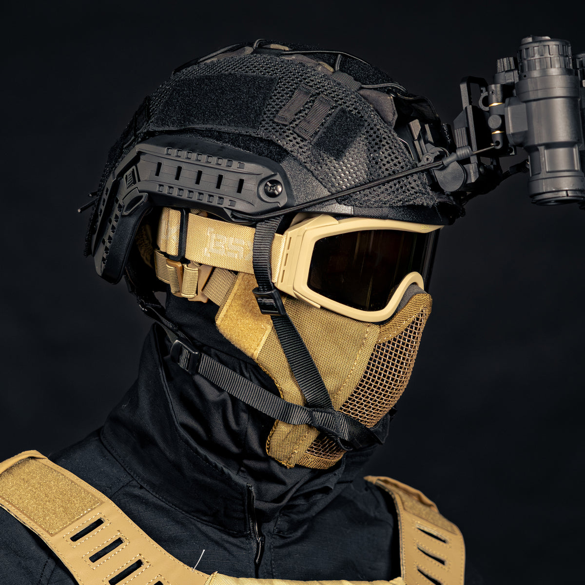 BSX Outlaw Mesh Mask - Tan