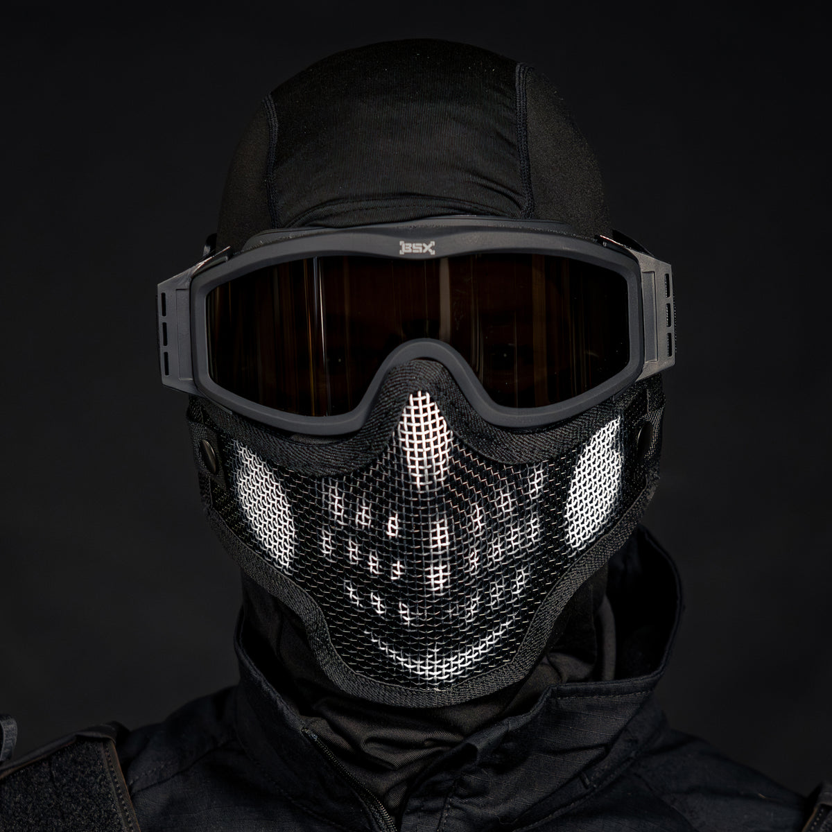 BSX Ranger SKULL Mesh Mask - Black