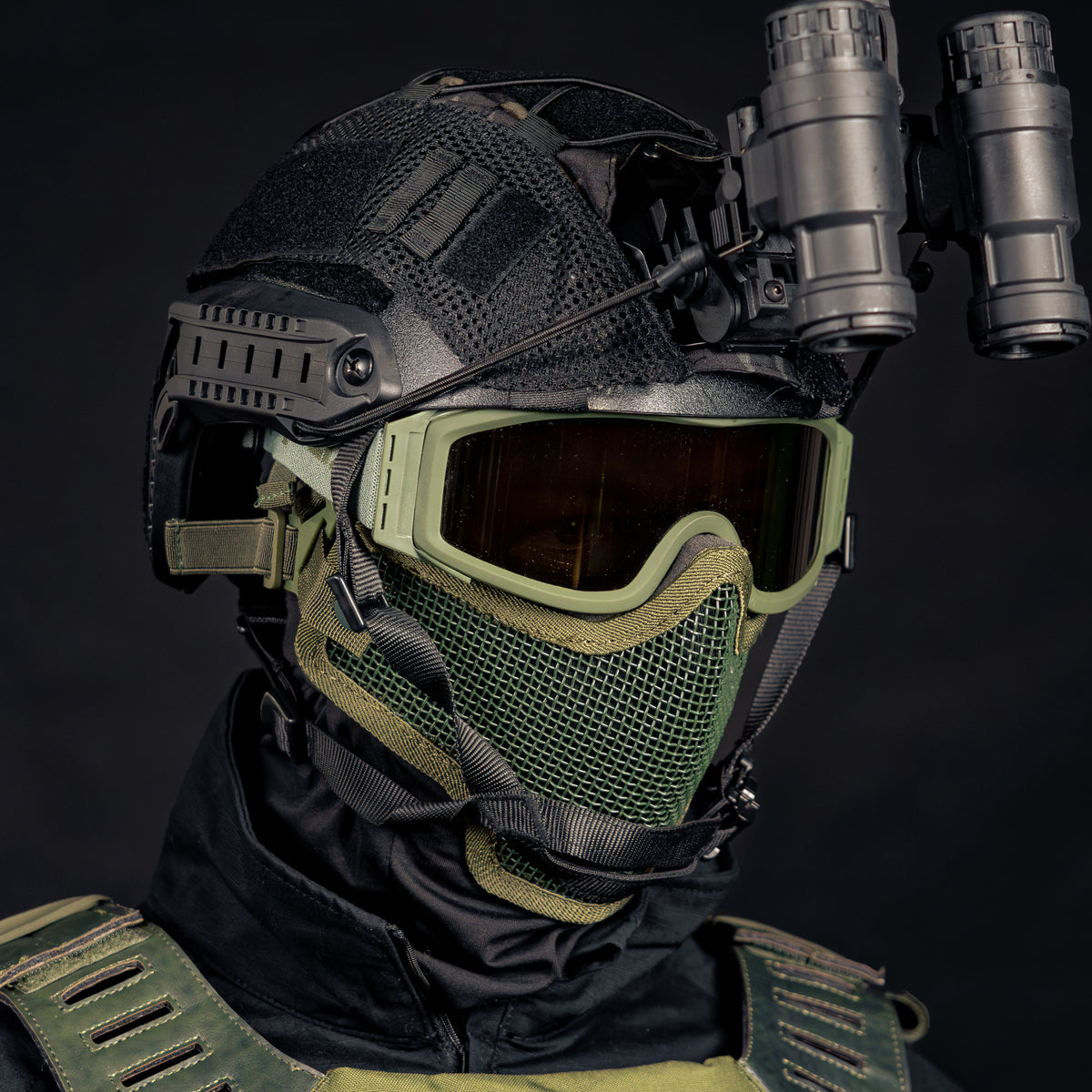 BSX Ranger Mesh Mask - OD Green