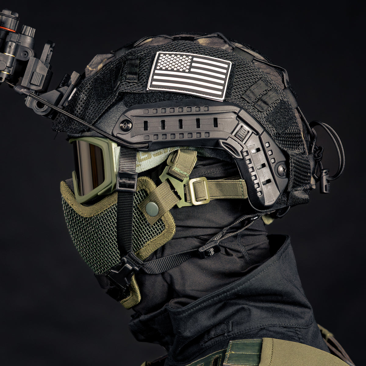 BSX Ranger Mesh Mask - OD Green
