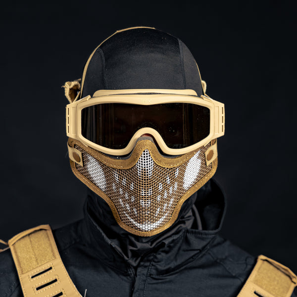 BSX Ranger SKULL Mesh Mask - Tan