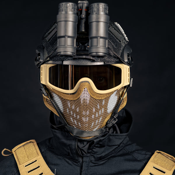 BSX Ranger SKULL Mesh Mask - Tan