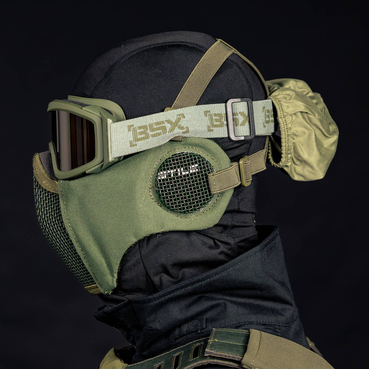 BSX Shield Mesh Mask - OD Green