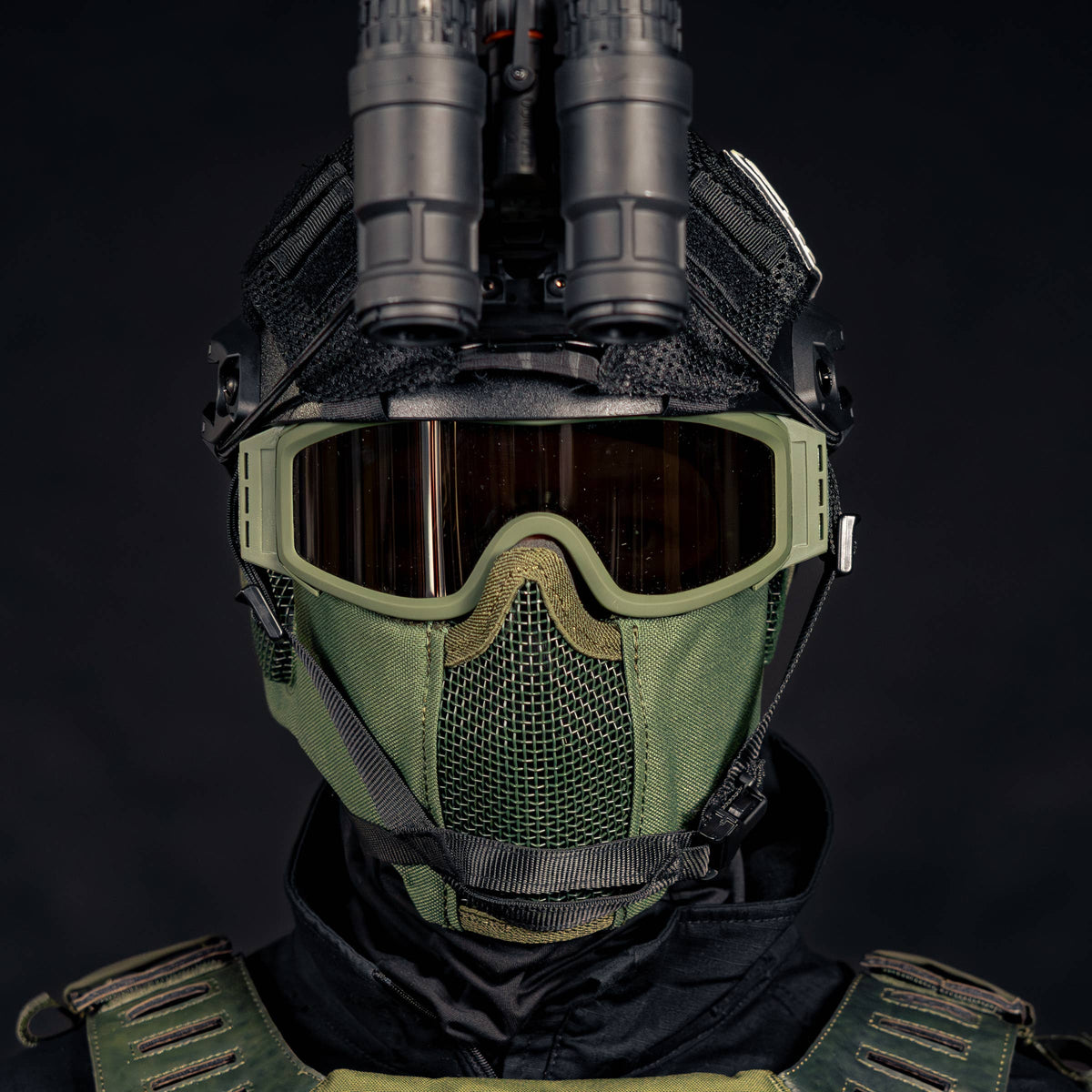 BSX Shield Mesh Mask - OD Green