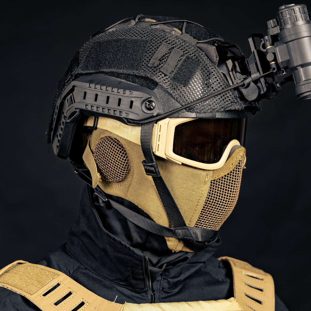 BSX Shield Mesh Mask - Tan