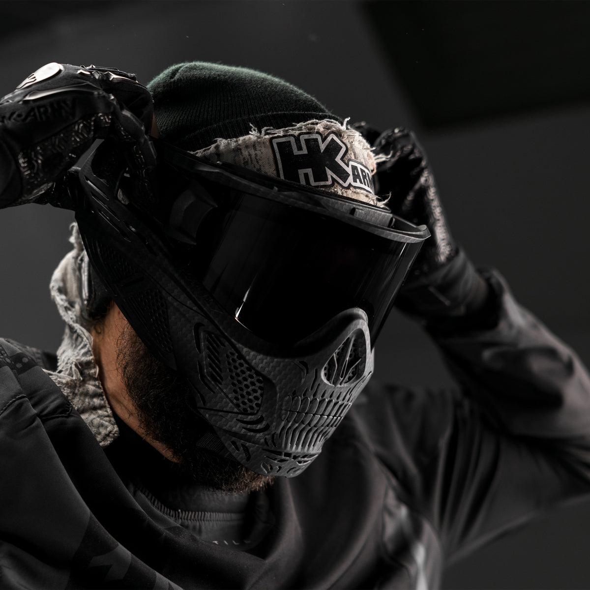 HK Army HSTL Skull Goggle Carbon Fiber with Smoke Lens