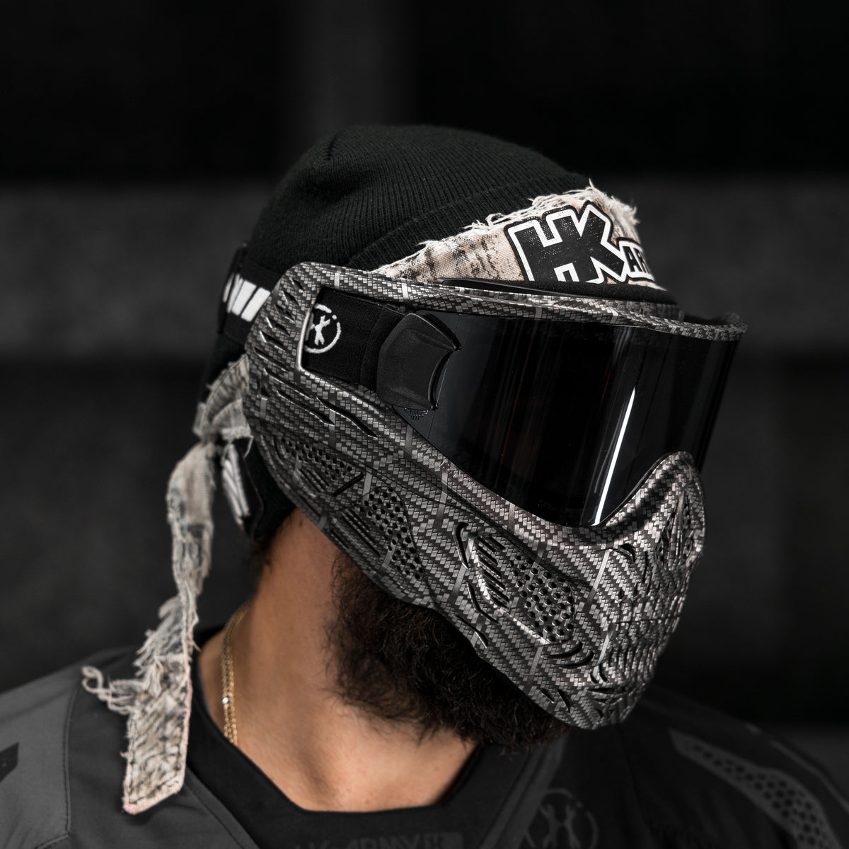 HSTL® Skull Goggle Machine Silver w/ Chrome Lens | HK Army