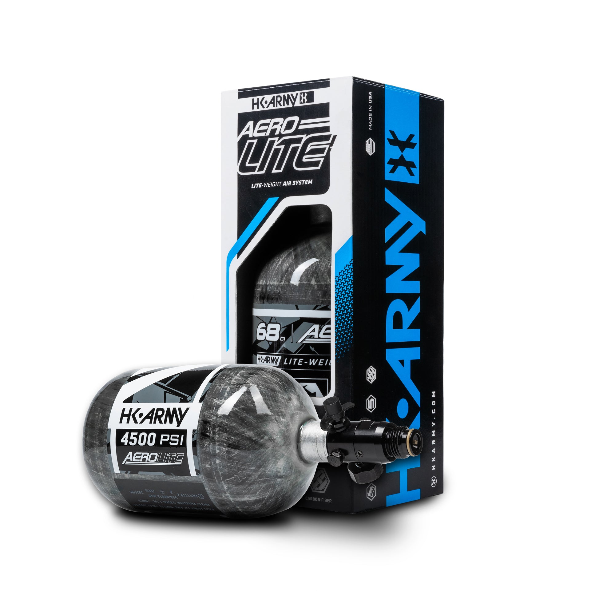 AeroLite Carbon Fiber Tank - 68ci / 4500psi - Clear | HK Army
