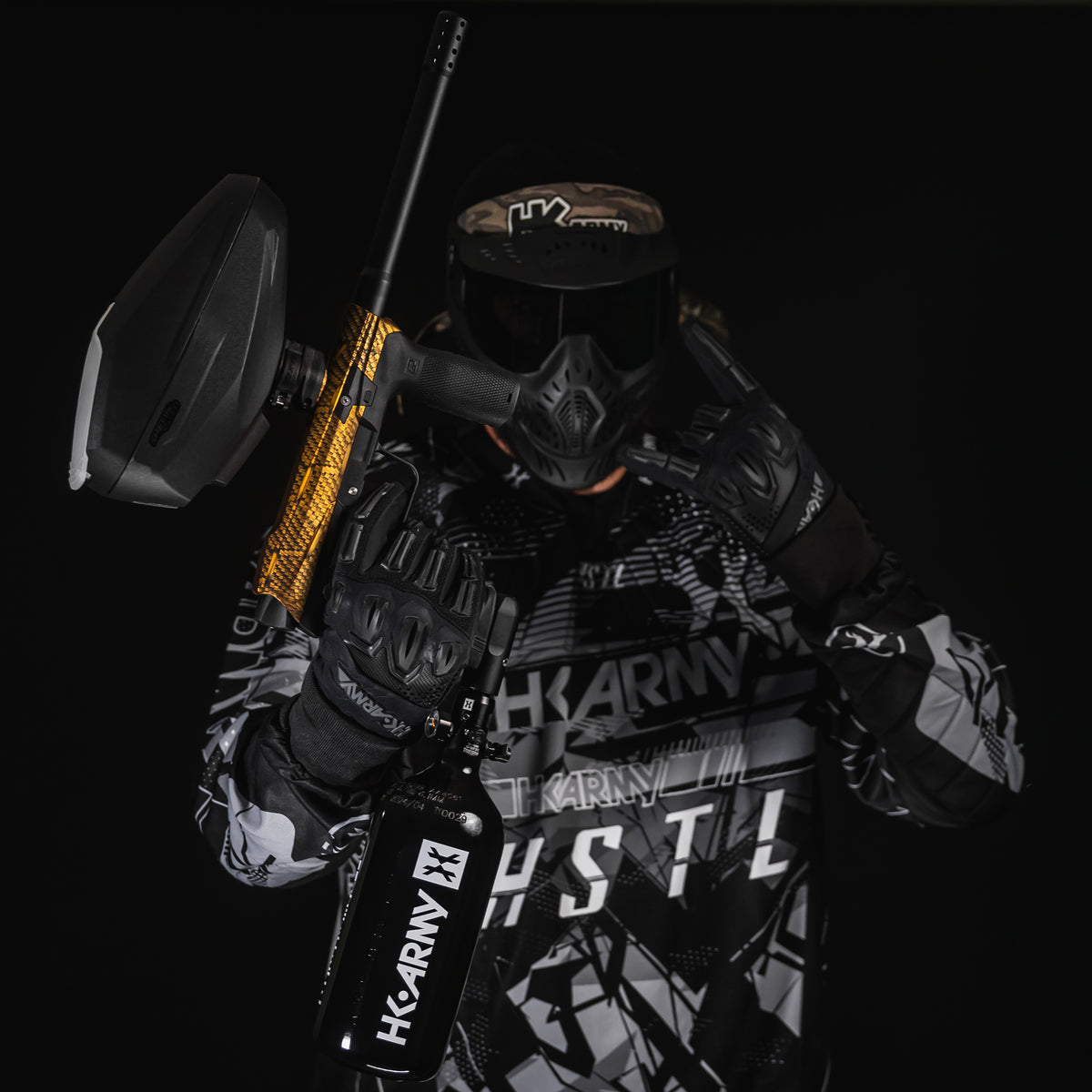 HK EMEK Marker Package "Machine Gold" with Speedster Loader and 48ci HPA Tank