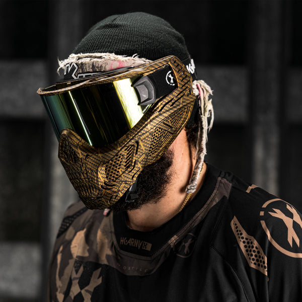 HSTL® Skull Goggle Machine Gold w/ Gold Lens