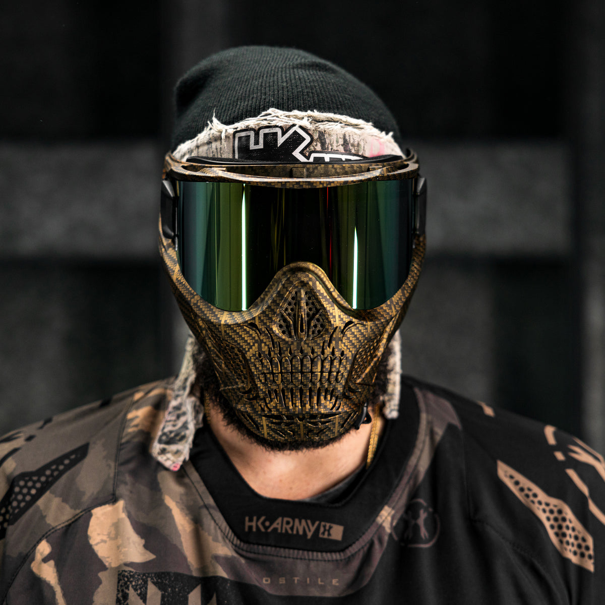 HSTL® Skull Goggle Machine Gold w/ Gold Lens | HK Army