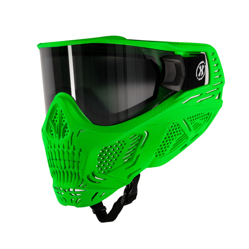 HSTL Skull Goggle Neon Green w/ Smoke Lens
