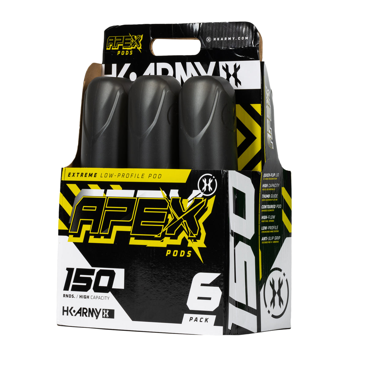 Apex 150 Round Pod 6-Pack - Dark Smoke