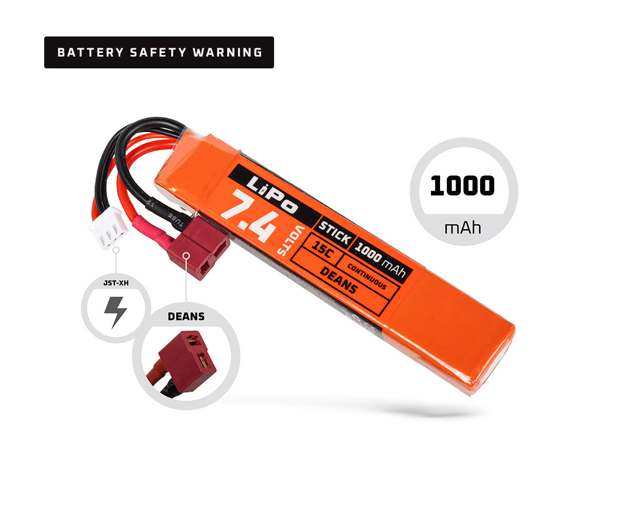 Hostile ENERGY - LiPo Battery 7.4V 1000mAh 15C Stick (Dean Connector)