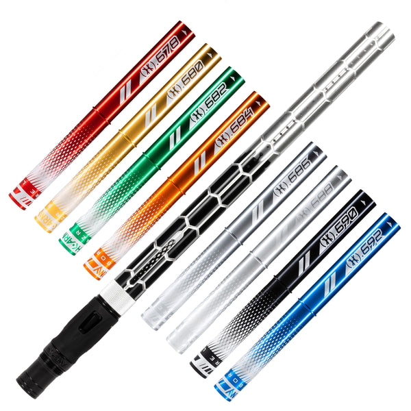 LAZR Elite Nexus Barrel Kit - 15" Black/Silver Fade - Colored Inserts - Cocker Threads