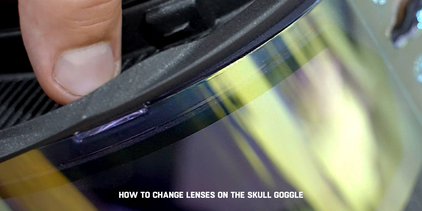 HSTL Skull Goggle Snake Grey w/ Fire Lens