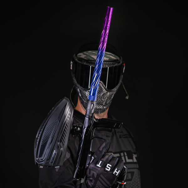 LAZR Elite Orbit Barrel Kit - 15" Black/Purple Fade - Colored Inserts - Cocker Threads