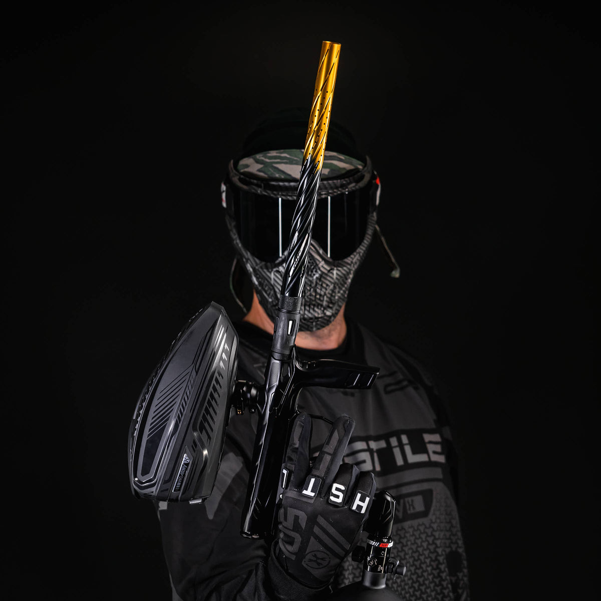 LAZR Elite Orbit Barrel Kit - 15" Black/Gold Fade - Black Inserts - Cocker Threads