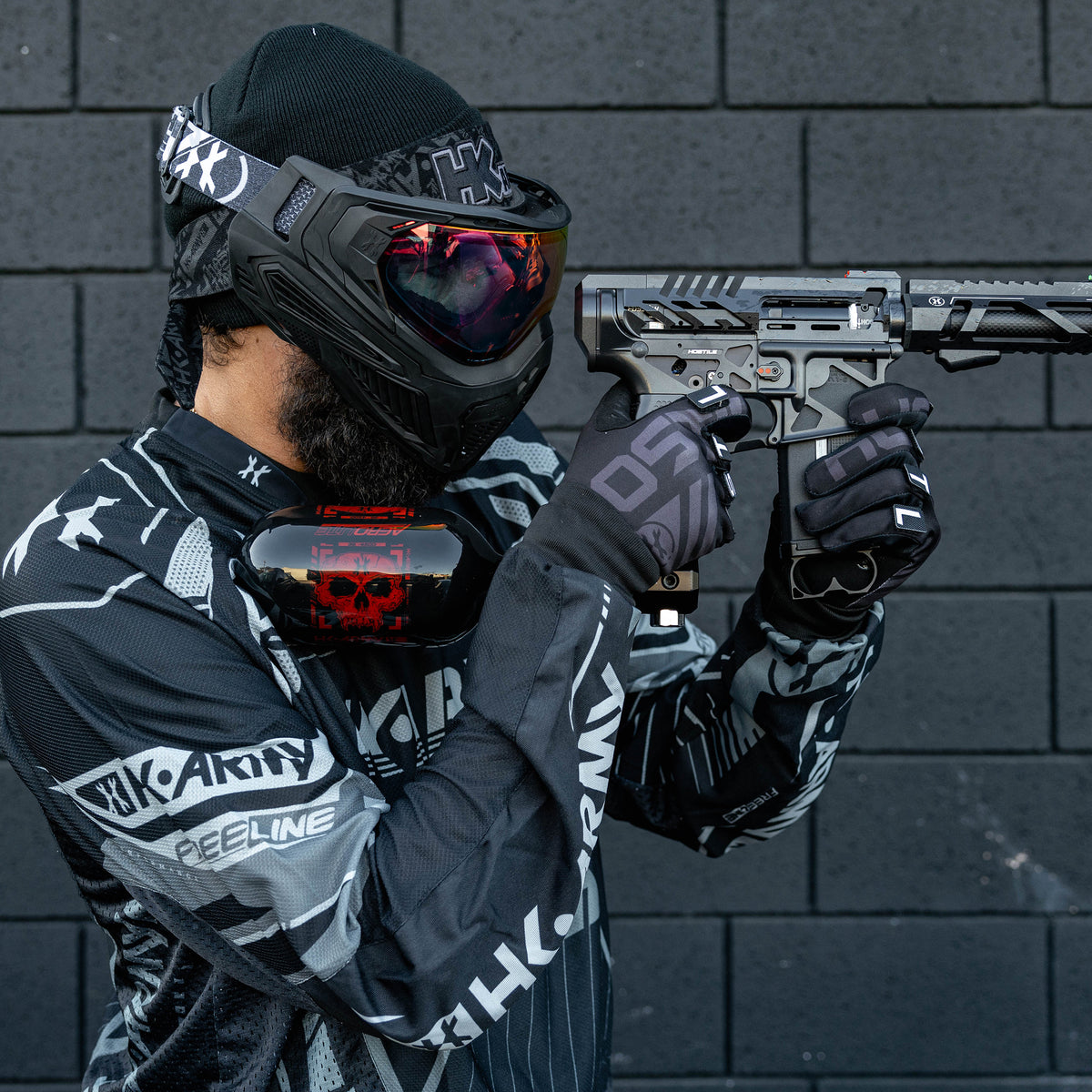 36ci / 4500psi Extra Lite Carbon Fiber Tank - Standard Reg - Doom Black/Red