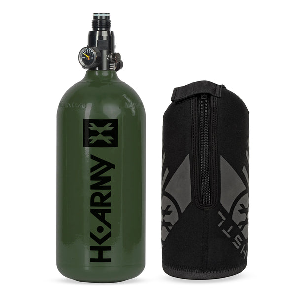 Olive 48ci/3000psi Aluminum HPA Tank w/ Neoprene Padded Cover
