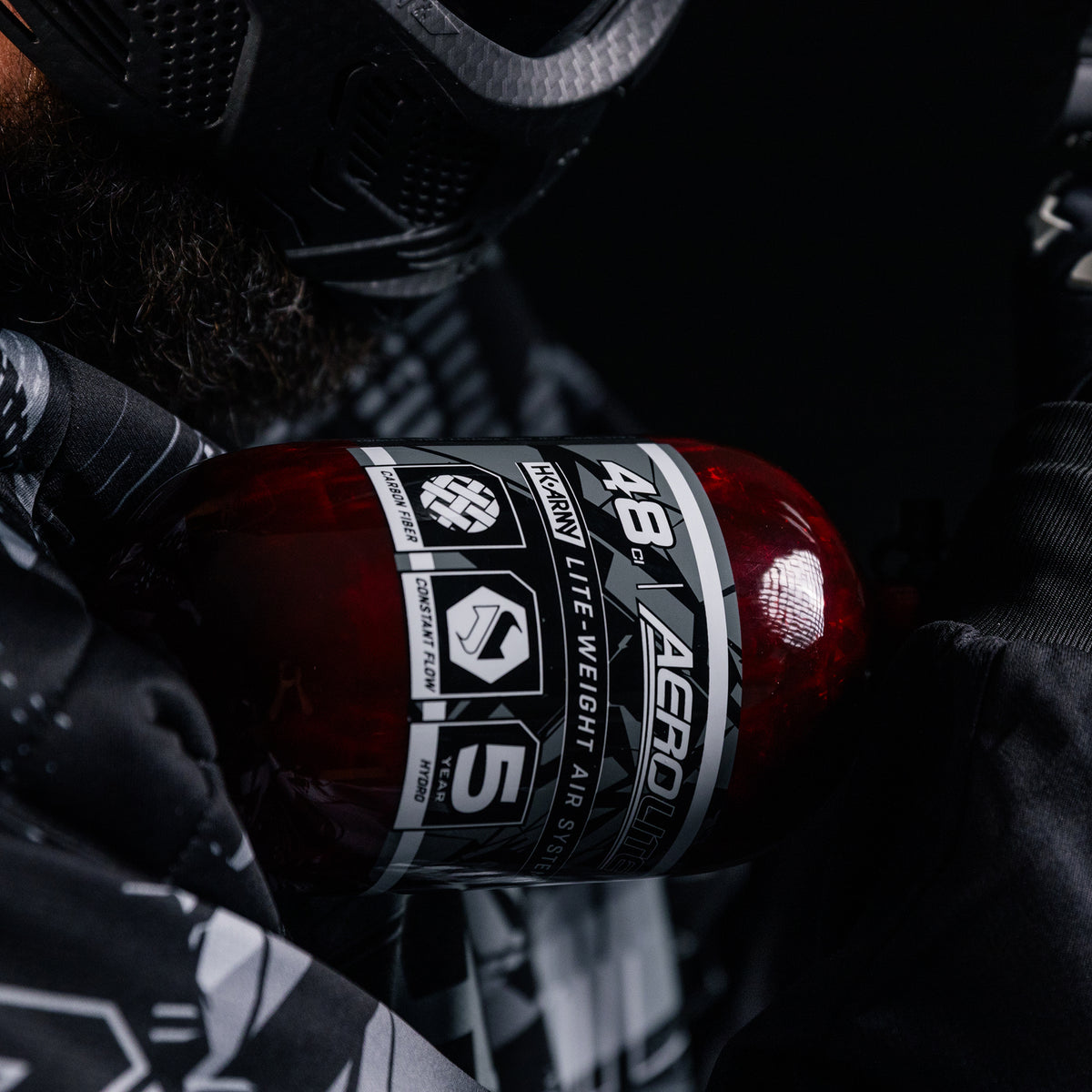 AeroLite Carbon Fiber Tank - 48ci / 4500psi  - Red